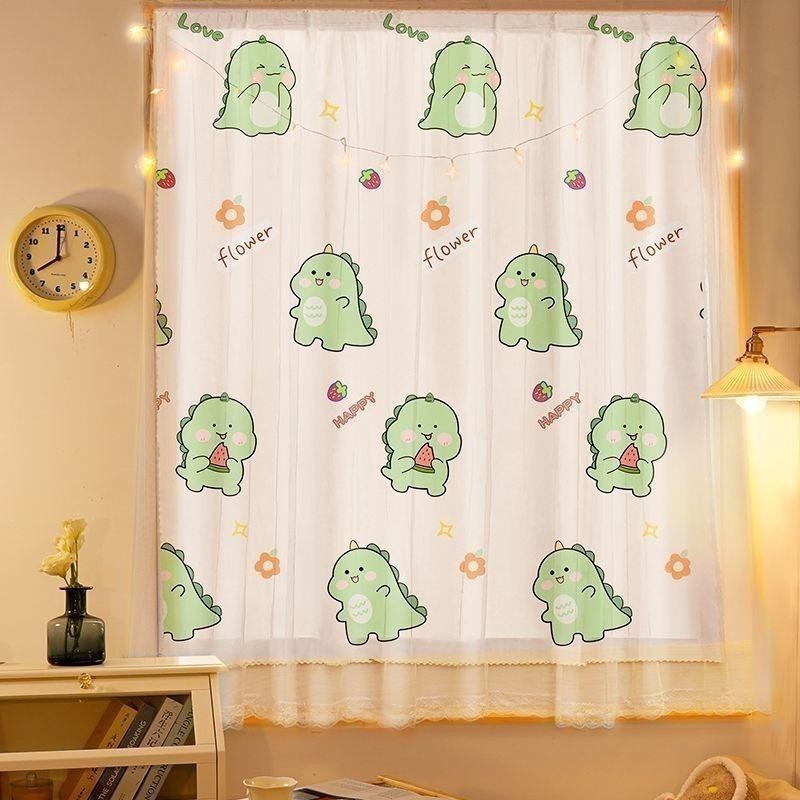 แนะนำ ผ้าม่าน ผ้าม่านลายไดโนเสาร์ 🦕 ผ้าม่าน 2 ชั้น รุ่นตีนตุ๊กแก ติดตั้งง่าย กันแดดได้ ส่งไวกว่ายุค Jurassic แน่นอน !!! (จัดส่งจากไทย) ราคาพิเศษ มีเก็บเงินปลายทาง