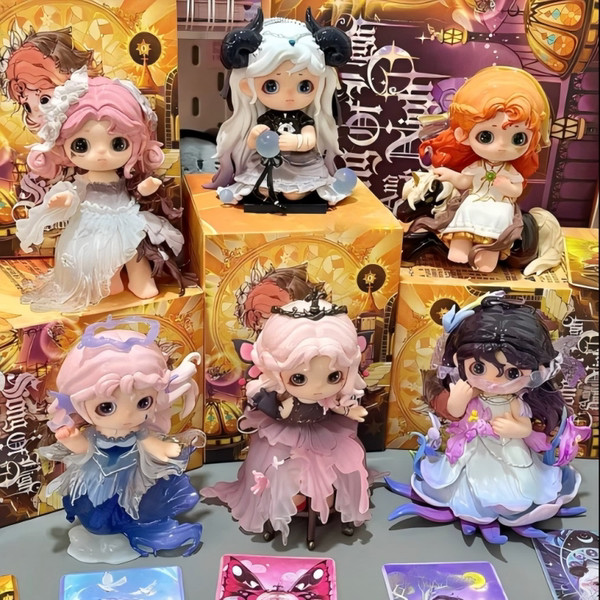 upsetduck ชุด upsetduck ของแท้สีดําเล่นบัควีทบัควีทกล่องปริศนาแสงและคืนเพลงรุ่นที่สี่รูปตุ๊กตาน่ารัก