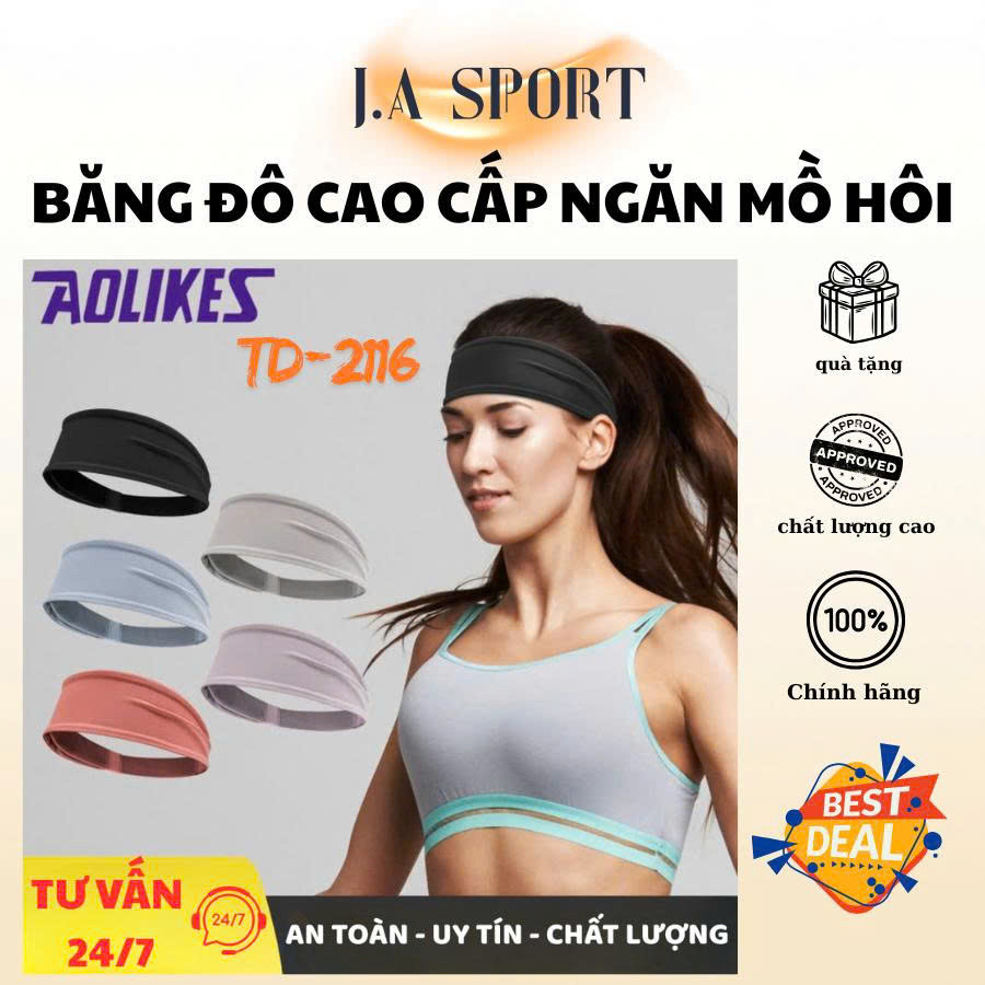 AOLIKES TD-2116 ที่คาดผมสําหรับเล่นกีฬา Antiperspirant ความยืดหยุ่นดี ระบายอากาศ Pickleball JA SPORT