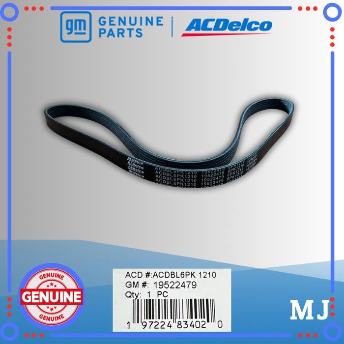 ต้นฉบับ ACDELCO พัดลมเข็มขัด V เข็มขัด Nissan Xtrail T31 2.0 Serena C25 C26 T32 2.0 6PK1210 ดีที่สุด