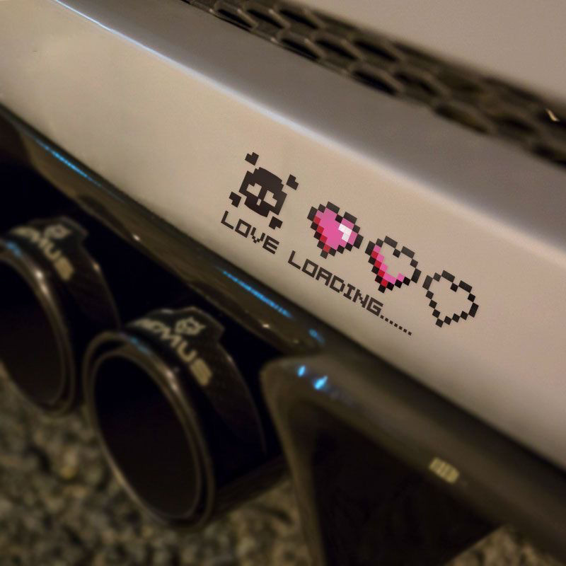 汽车车贴贴纸马赛克爱心JDM改装遮挡反光车身头盔装饰划痕Car sticker mosaic love JDM modified20250708