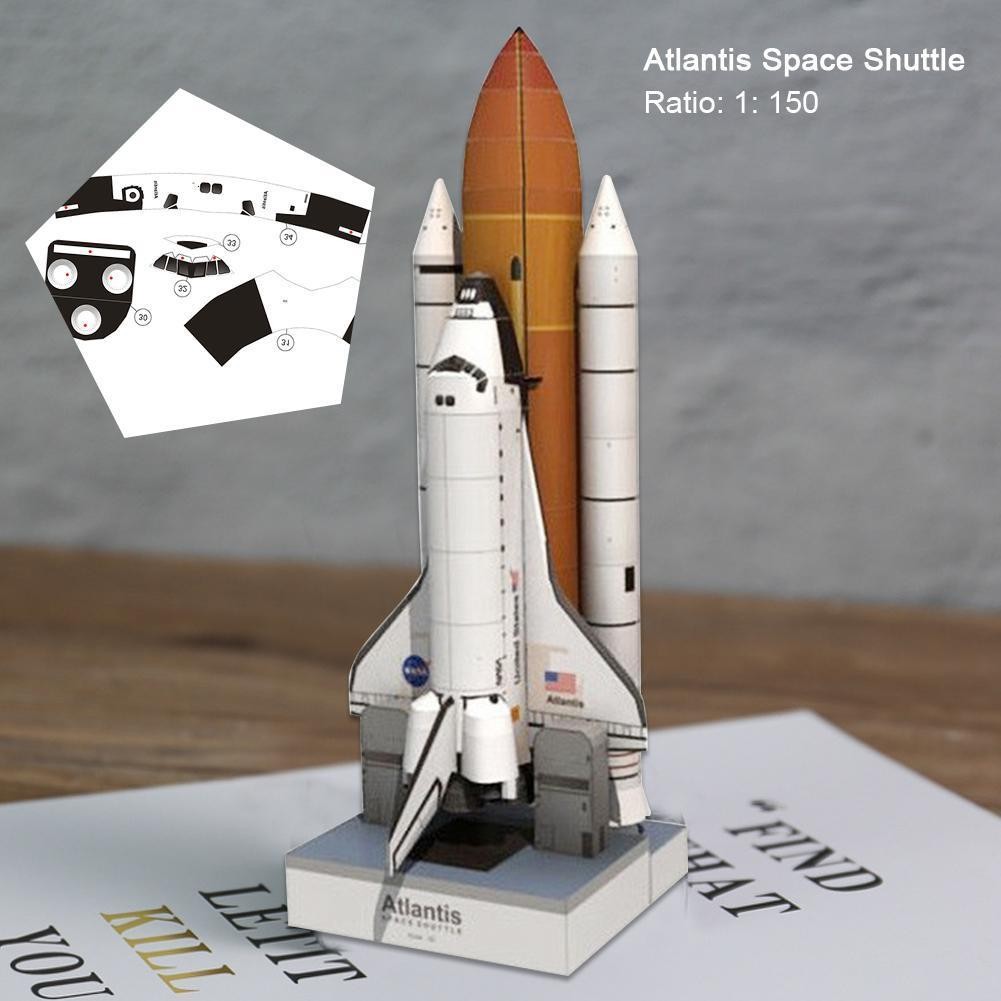 1:150 Space Shuttle Space Rocket รุ่น DIY 3D กระดาษของเล่นการ์ดก่อสร้างรุ่น O2J2