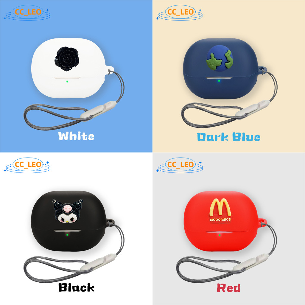 Case for Baseus BP1 Pro Cute Lanyard Pendant Silicone Soft Case Suitable for Baseus BP1 Pro Cartoon 