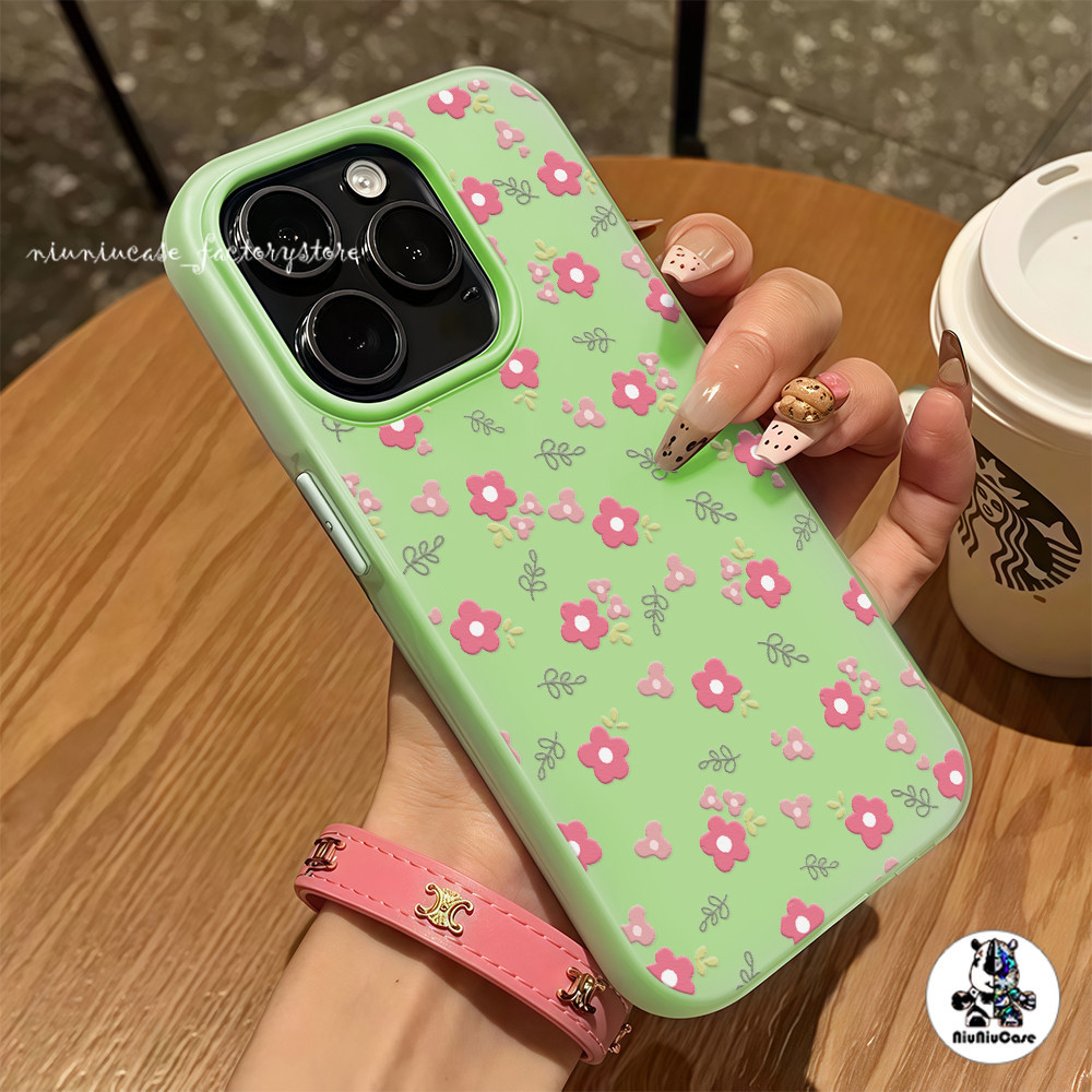 ขนมเยลลี่เรียบง่าย ดอกไม้เต็มจอ For IPhone 11 15 16 12 13 14 Pro Max Plus เคส เคสไอโฟน กันกระแทก ซิลิโคน โทรศัพท์ปกหลัง ราคา ถูกที่สุด ดีลบีเคเค แกลเลอรีภาพที่ 5