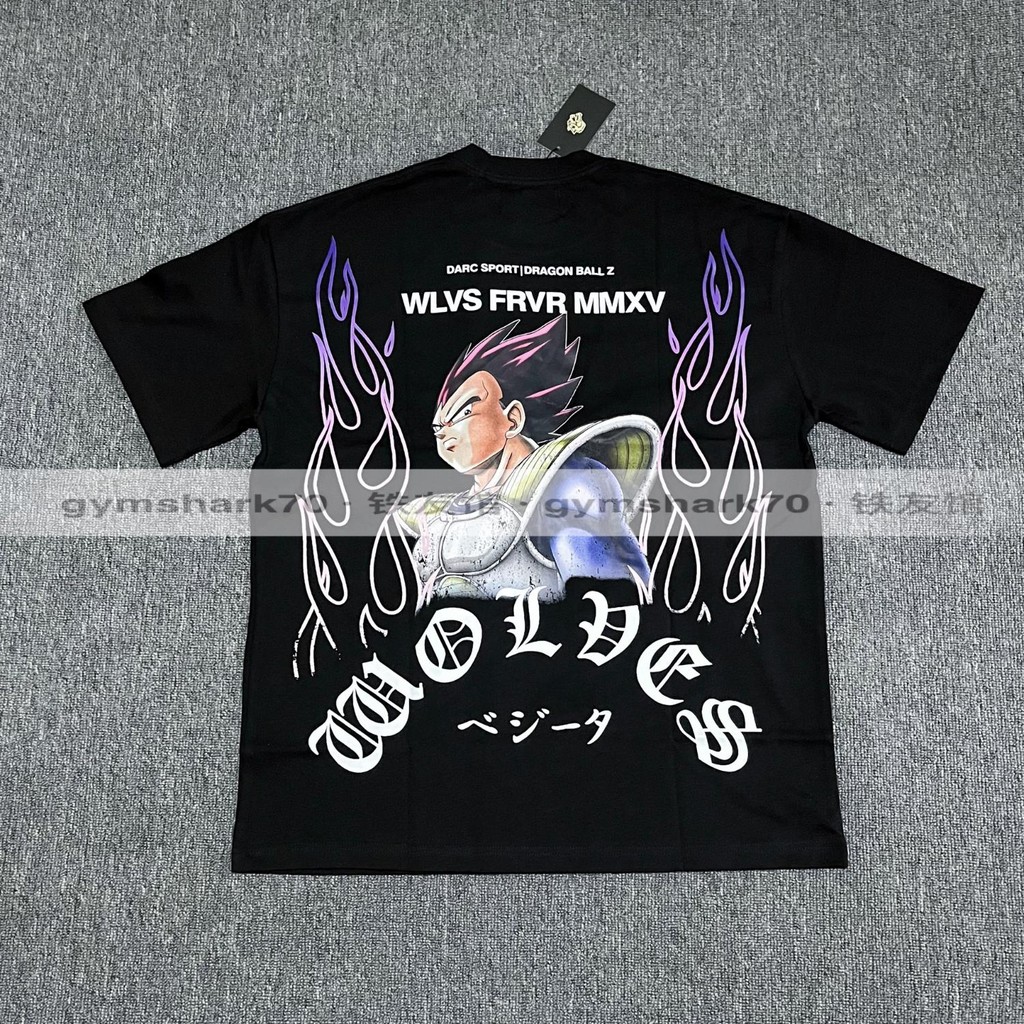 เสื้อยืดแขนสั้นพิมพ์อนิเมะ Dragon Ball Z Big Vegito แบบฟรีไซซ์สำหรับการออกกำลังกาย ทำจากผ้าฝ้ายบริสุทธิ์ 100%