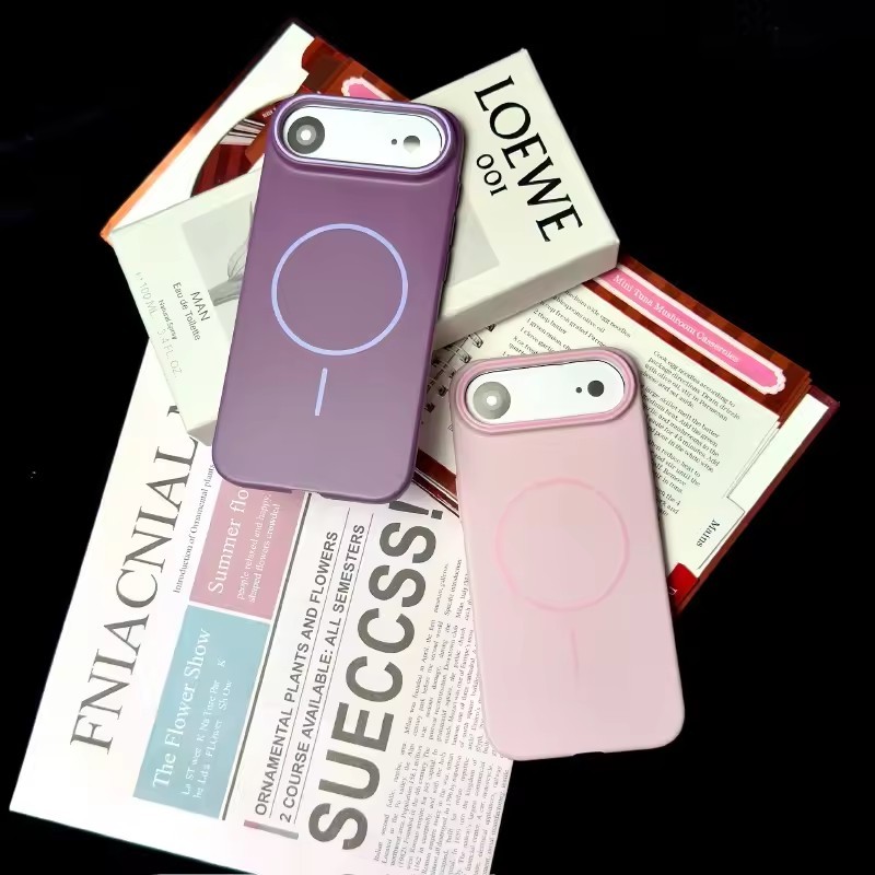 [JLK] 17 Air Magnetic Solid Color Matte Hard PC Phone Case For iPhone 17 Pro Max Air 15 11 12 13 14 16 Pro Max E Mini Back Cover