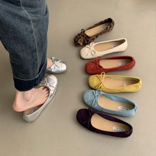 รองเท้าแมรี่เจนแบบลำลอง หัวรองเท้ากลม ส้นเตี้ย สวมใส่สบาย ไซ…