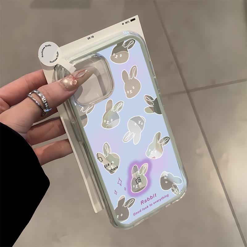 หัวกระต่ายเรืองแสงสําหรับ iPhone 11 13 14 12 15 16 12PRO 13PRO 16PROMAX 11PROMAX 12PROMAX 14PLUS 15P