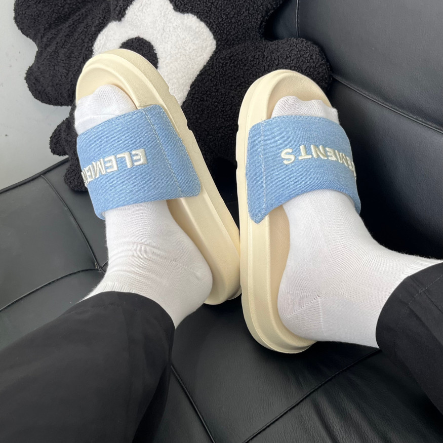 Elements Originals Classic Denim รองเท้าแตะปัก unisex สําหรับผู้ชายและผู้หญิง M1 Slipper Elements รอ