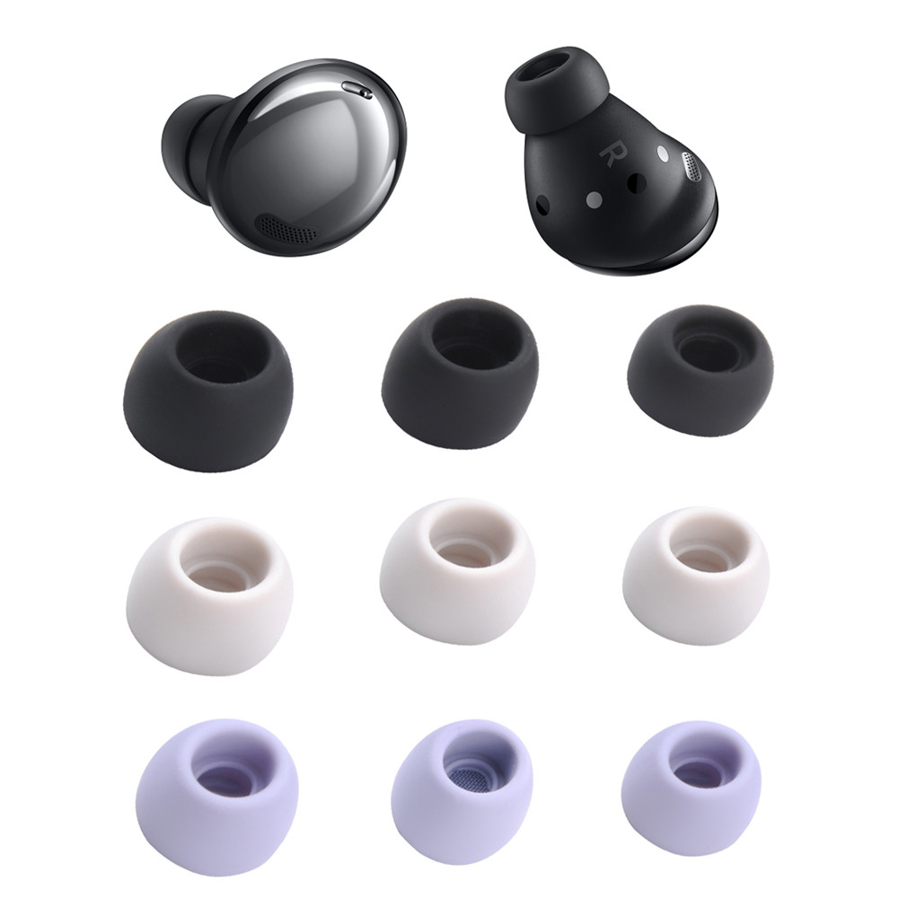 3 คู่พร้อมซิลิโคนเปลี่ยนตาข่ายใช้ได้กับ Samsung Galaxy Buds Pro, จุกหูฟังยางนุ่มสําหรับ Galaxy Buds 