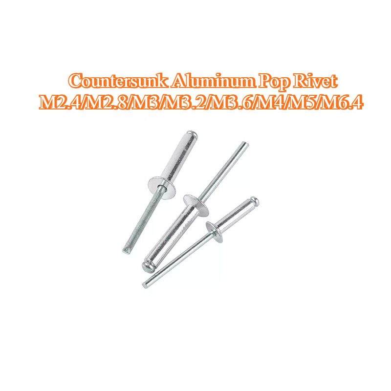 หมุดแกนเล็บอลูมิเนียม Countersunk M2.4/M2.8/M3/M3.2/M3.6/M4/M5/M6.4 (CD-PH)