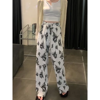black pants กางเกงขายาว ผู้หญิง เอวยางยืด ผ้านิ่ม กางเกง ระบายอากาศได้ดี สะดวกสบาย สีพื้น ผ้าร่อง ใส่แล้วดูผอม
