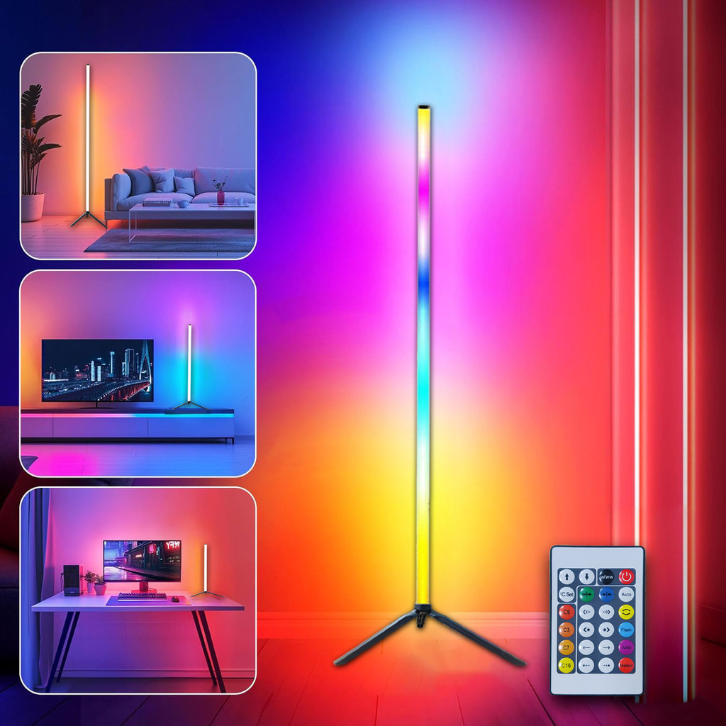 1.2M 5V RGB โคมไฟตั้งพื้น Ambient Light เหมาะสําหรับห้องนอน Gaming ตกแต่ง Ambient Bracket Light