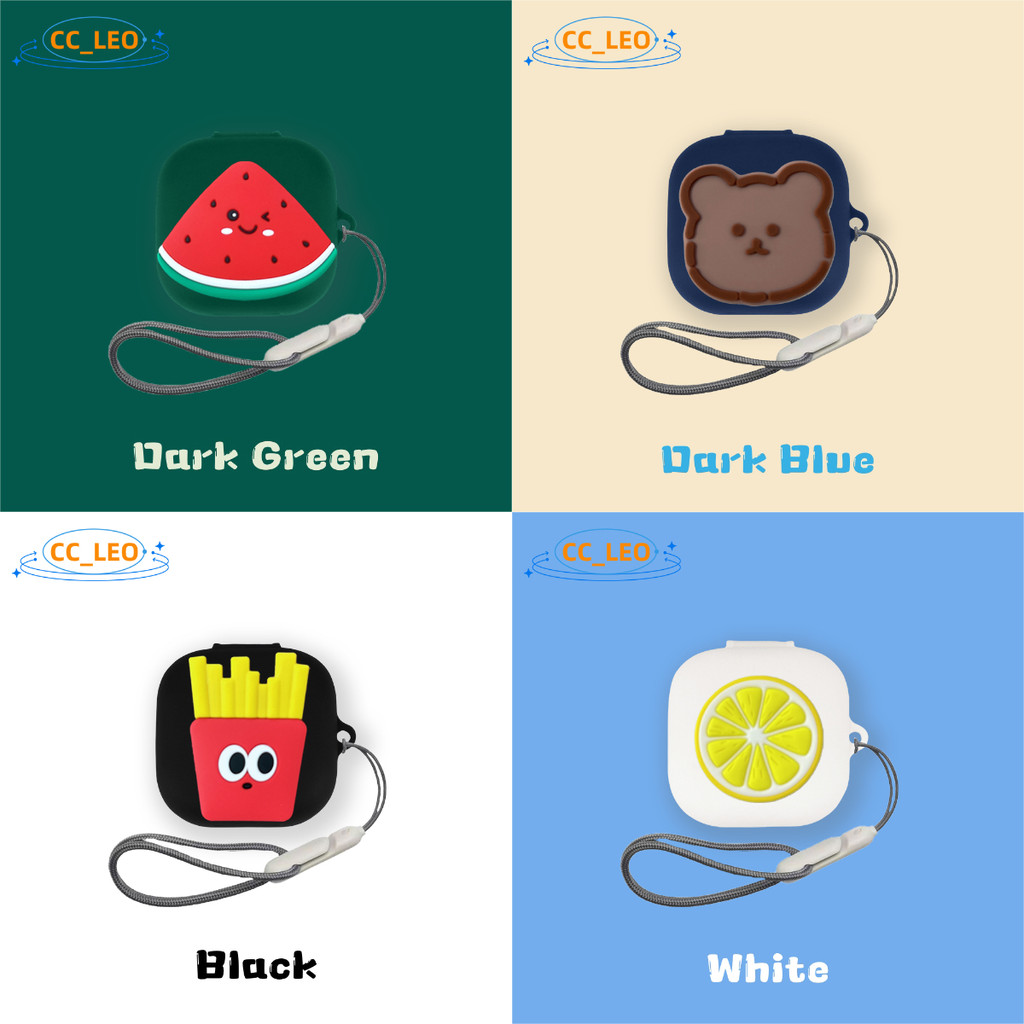 For Anker Soundcore P41i Case Soundcore P41i Silicone Soft Case Cartoon Flower Cute Panda Lanyard Pe