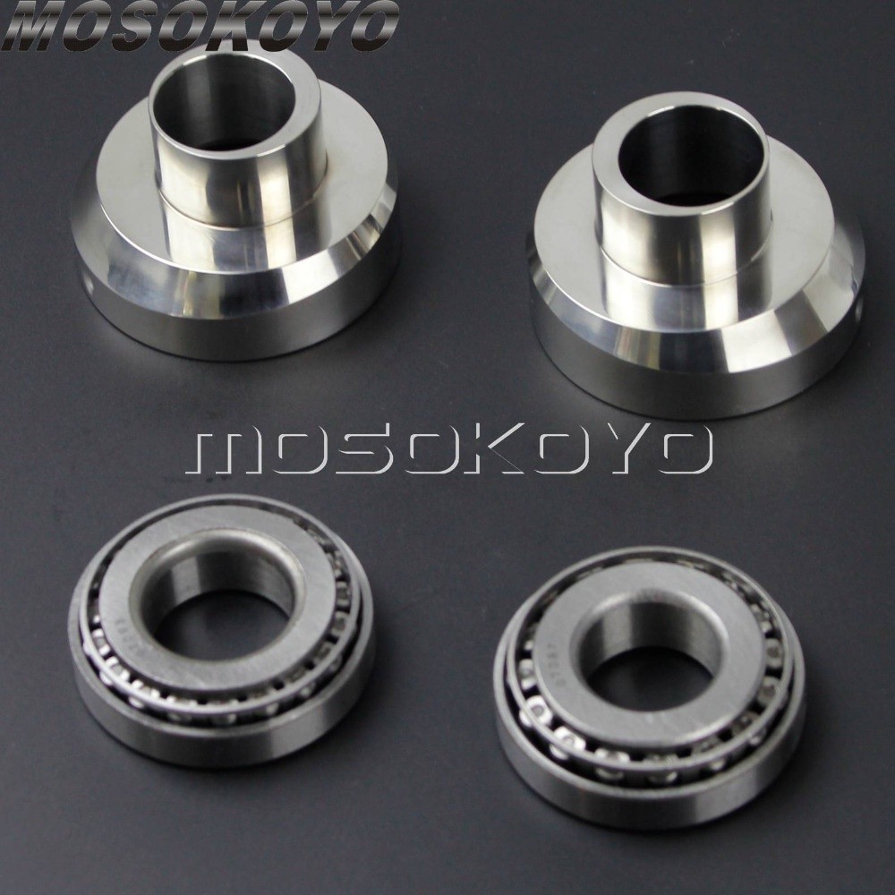 MO 3องศา raked 7/8 "เสียงรถมอเตอร์ไซด์โครเมี่ยมด้านหน้าส้อมถ้วยแบริ่งคอโหวตสำหรับ H arley C HOPPER S