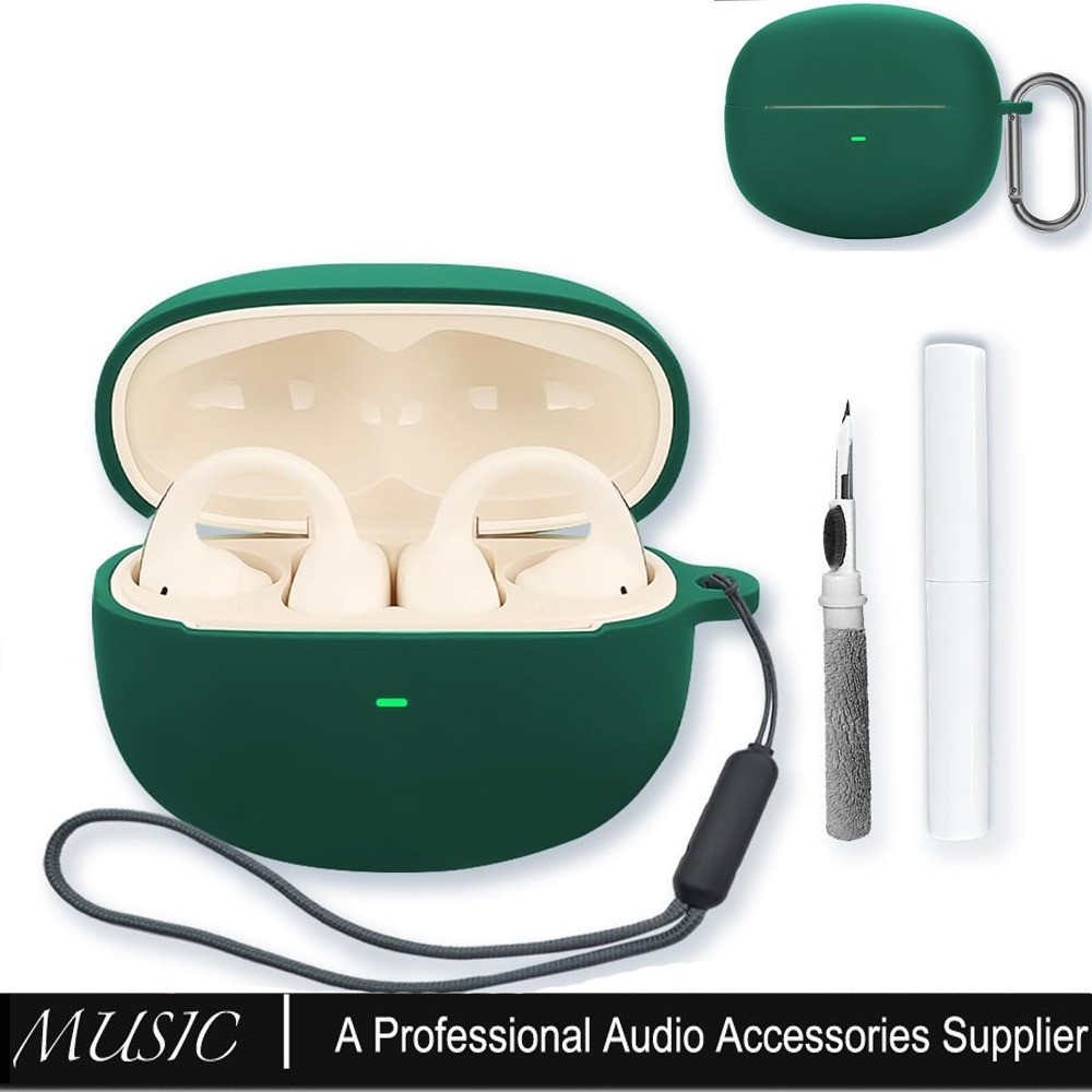 เคสสําหรับหูฟัง Baseus Bowie MC1 Pro,เคสซิลิโคนป้องกันแบบนุ่มพร้อมพวงกุญแจและชุดทําความสะอาดและเชือก