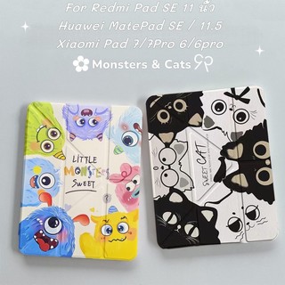 เคสแท็บเล็ตพับได้for Xiaomi Pad 7/7Pro 6pro Redmi Pad SE 11นิ้วHuawei MatePad SE/11.5 มีช่องใส่ปากกา