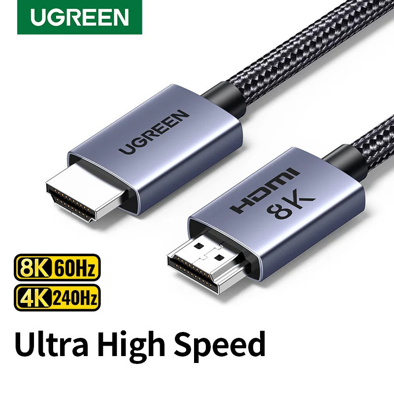Ugreen สายเคเบิล HDMI 2.1 ความเร็วสูง 8K 60Hz 4K 120Hz สําหรับ Xiaomi Mi Box PS5 HDMI Dolby Vision 48Gbps HDMI