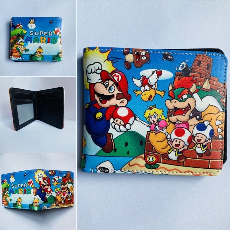F1XO Wallet กระเป๋าสตางค์การ์ตูน Super Mario Super Mario Wallet กระเป๋าสตางค์นักเรียน