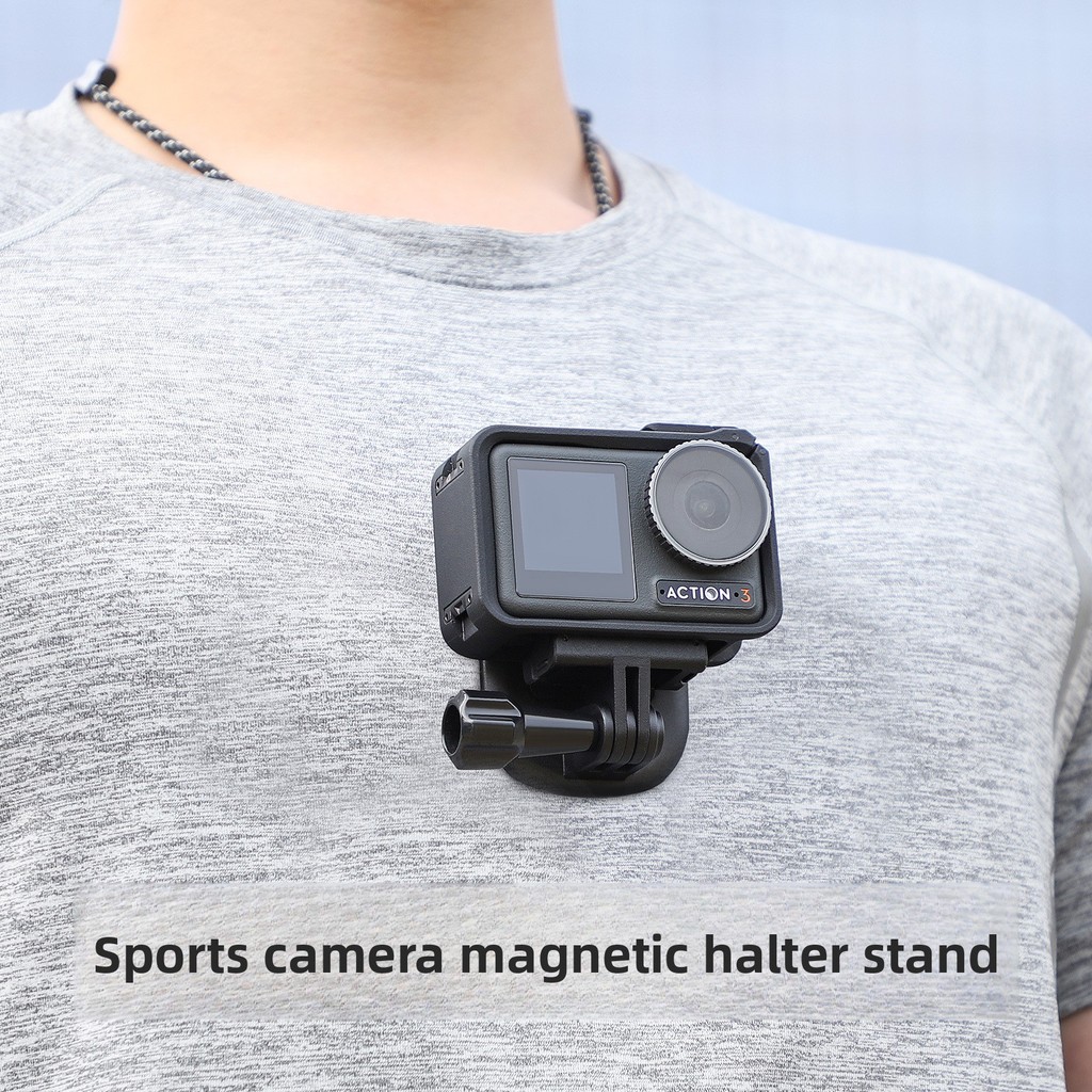 Sunnylife เหมาะสําหรับ Dji OSMO 360/Action 5 Pro หน้าอก Magnetic Halter Bracket กล้องกีฬา GO 3S สายตาคนแรก
