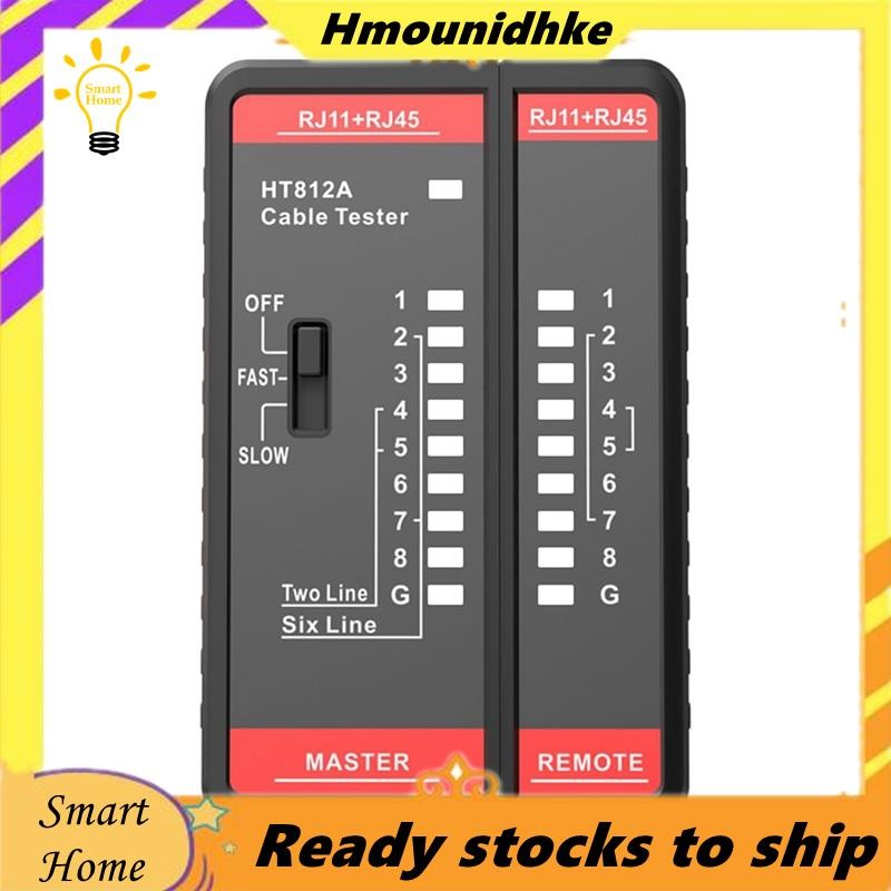 ลวดโทรศัพท์ Line Test Meter HT812A เครื่องทดสอบสายเคเบิล Line Finder RJ11 RJ45 สาย Line Finder เครื่