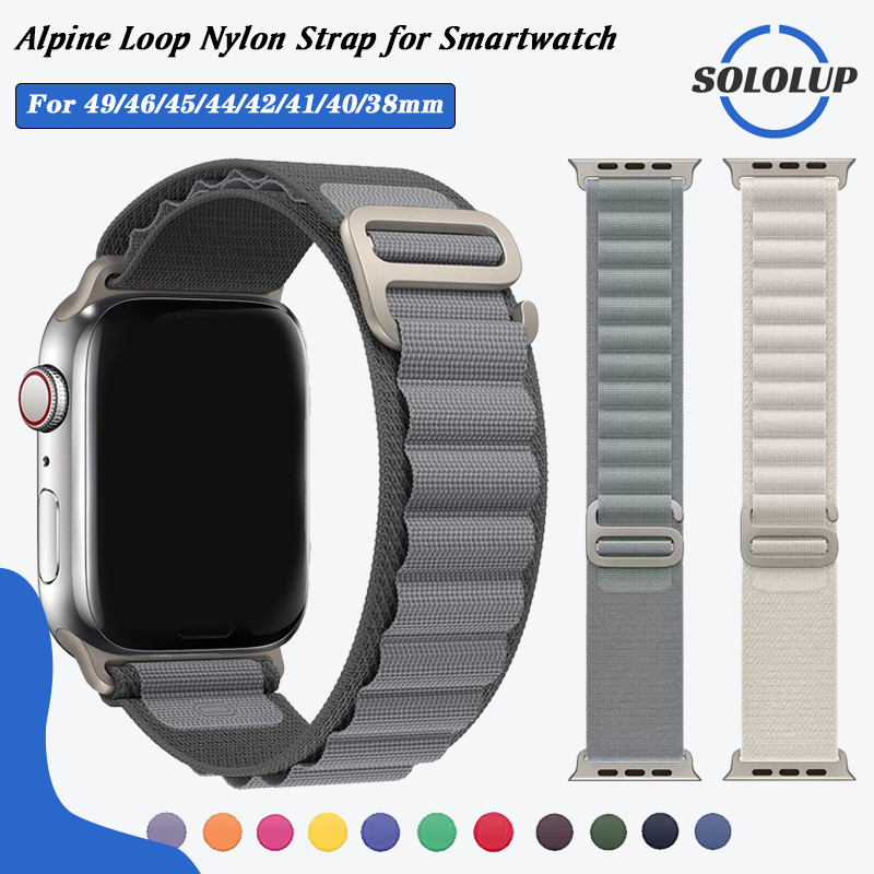 สายไนลอน Alpine Loop for iWatch Smart Watch Ultra/SE 3 2 Series 11 10 9 8 7 6 49มม. 46 42มม. 45 41มม. 44 40 วงไนลอนกีฬา