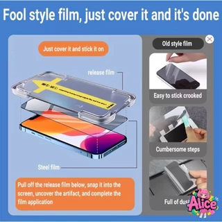 Aliceฟิล์มกระจก เต็มจอ สำหรับ iPhone กันมองกันเสือก PVT รุ่น 14 Pro Max 13 Pro Max 12 ProMax 7 8 Plus X XR XS 11#D1