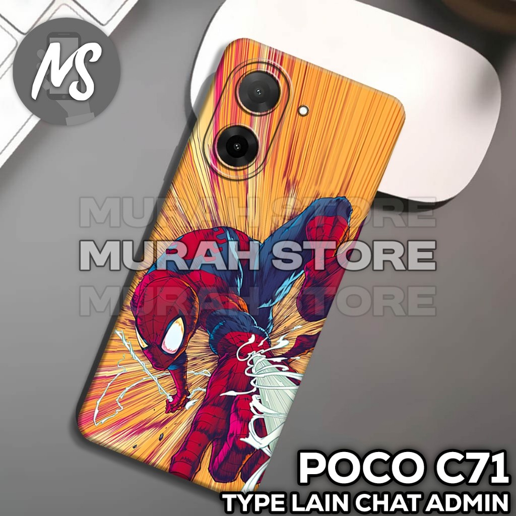 ยาง POCO C71 Softcase /MS13 / SPIDERMAN motif / เคส POCO C71 / เคส POCO C71 / ซิลิโคน
