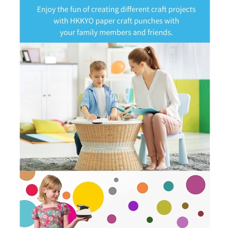 OMG Paper Puncher Single Hole Puncher สําหรับเด็ก Art Craft Card ทํา Scrapbooking