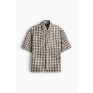 H&M(เอชแอนด์เอ็ม) เสื้อเชิ้ตแขนสั้นทรงปกติ Men Regular Fit Short-sleeved shirt 1282148_1