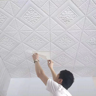 35cm wallpaper ติดผนัง 3d มีกาวในตัวสติ๊กเกอร์ติดผนัง ตกแต่งห้อง ฝ้าเพดาน วอลล์เปเปอร์ กันน้ำ สติ๊กเกอร์ตกแต่งห้องนอน