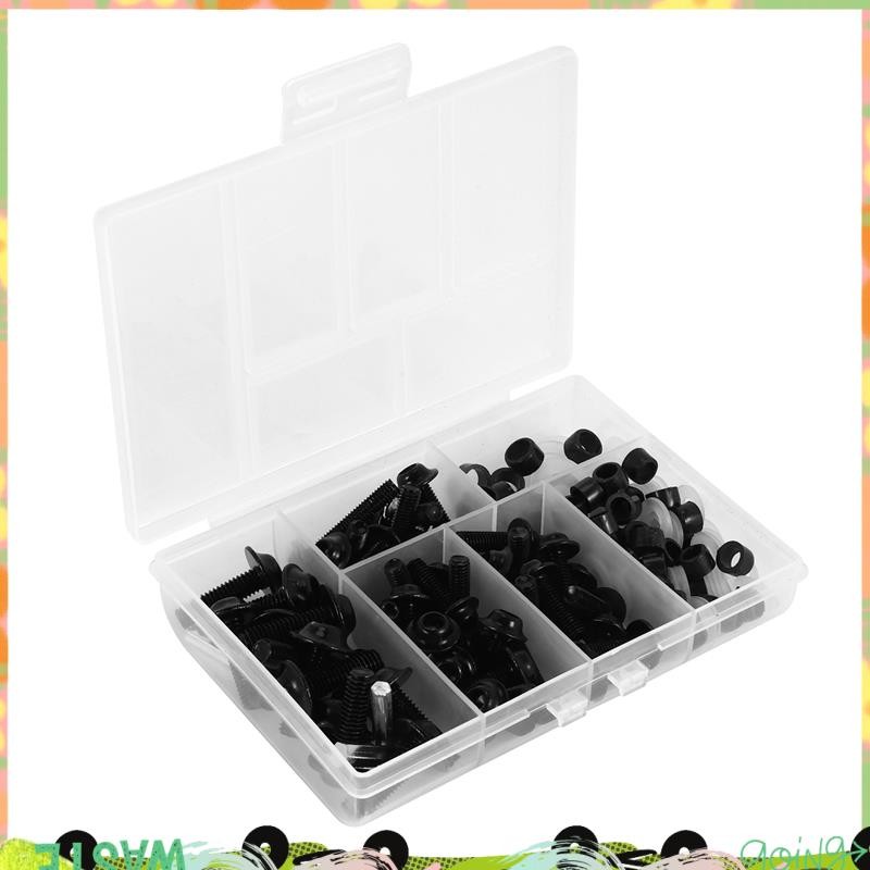 158PCS Universal รถจักรยานยนต์ Fairing สกรูถั่วชุด Moto Body Work Bolts สกรูสําหรับ YZF R1 R6 R3 200