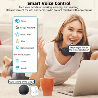 GOOJODOQ Wifi ปลั๊กอัจฉริยะพร้อมซ็อกเก็ตควบคุม APP Adaptor US Wireless Outlet Power Charger Converter