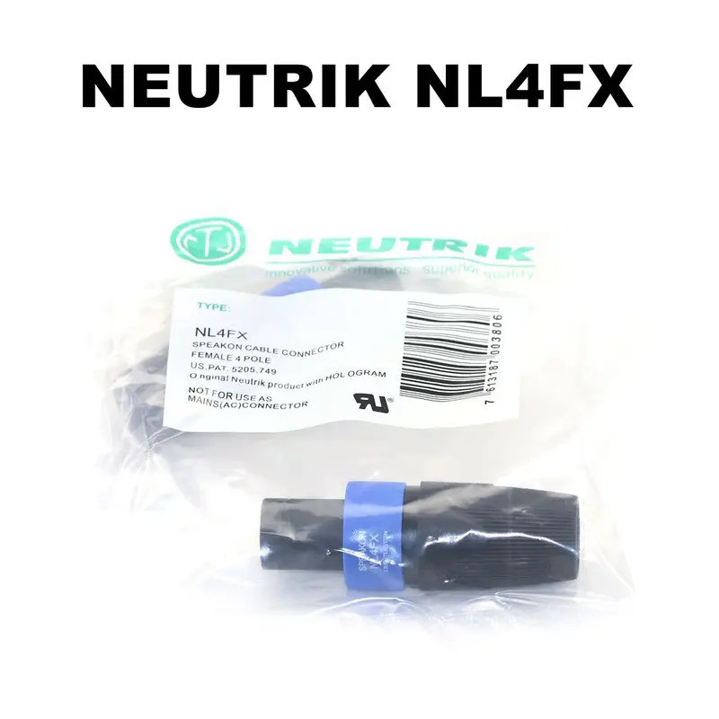 10PCS Neutrik NL4FX Speakon ปลั๊ก 4 ขั้วลําโพงเสียงชายลําโพงเครื่องขยายเสียง Ohm Head NL4FX Connecto