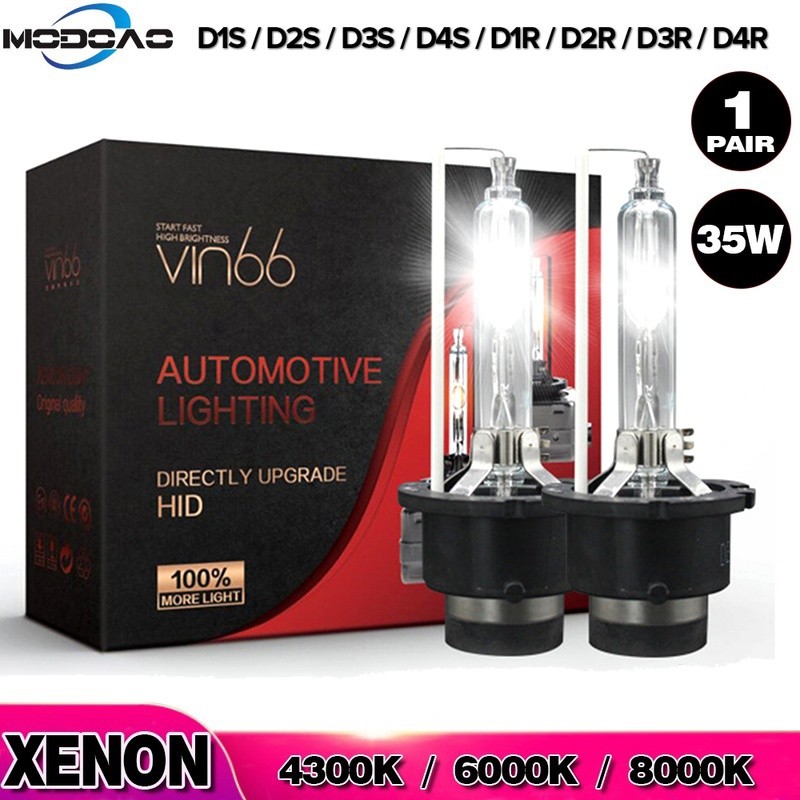 2pcs ไฟหน้ารถ Led D1S D2S D3S D4S 4300K 6000K 8000K 35W Xenon ไฟหน้าหลอดไฟ D1R D2R D3R D4R ไฟหน้า