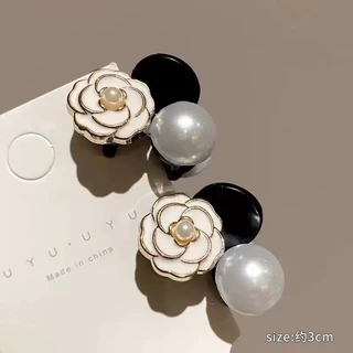 กิ๊บติดผมลาย Camellia Pearl กิ๊บติดผมดอกกุหลาบ สไตล์เรโทร กิ๊บติดผมสวยๆ ส่งไวจากไทย