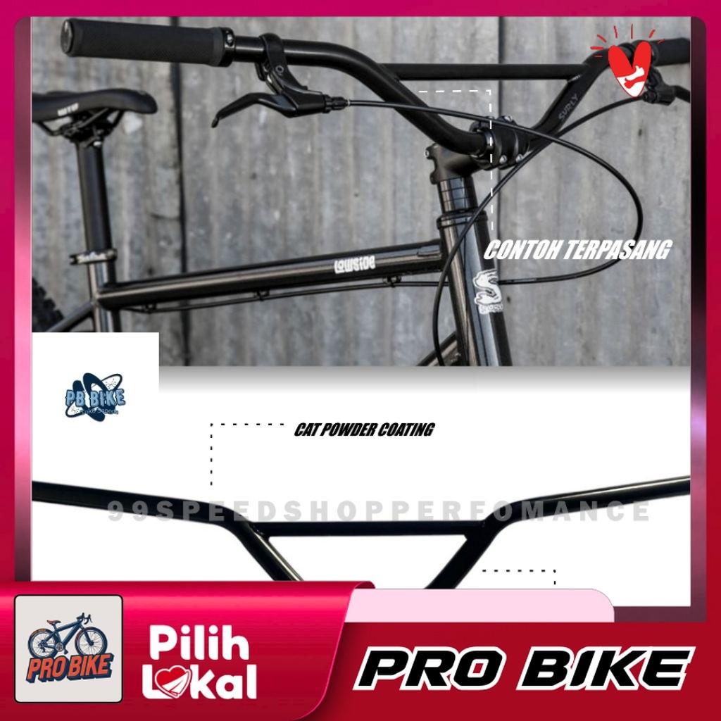 Standard Sunrise Bar แฮนด์จักรยาน 25.4/20.6 sunrise handle bar สีดํา BMX MTB federal จัดส่งฟรี