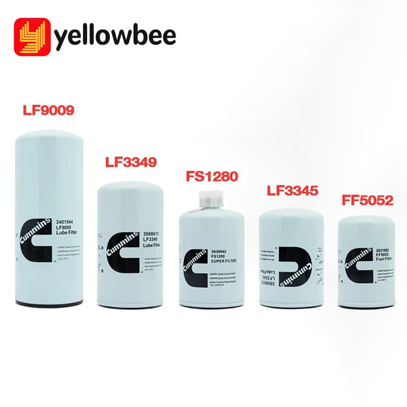 กรองน้ํามันเครื่อง Cummins 3908616 LF3345 LF9009 FL3349 FS1280 FF5052