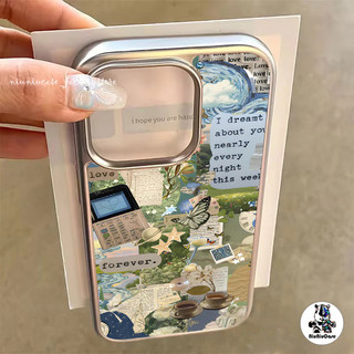 เคสไอโฟน 11 สำหรับ iPhone 13 15 16 11 12 14 Pro Max 8 7 15 16 14 Plus XR X XS MAX เคส ผ้าคลุมนุ่มแบบเรโทรย้อนยุคโรแมนติก