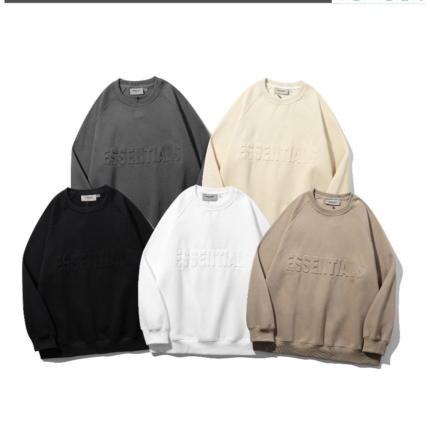เสื้อสเวตเตอร์คอกลมลายนูน High Street FOG FEAR OF GOD ESSENTIALS