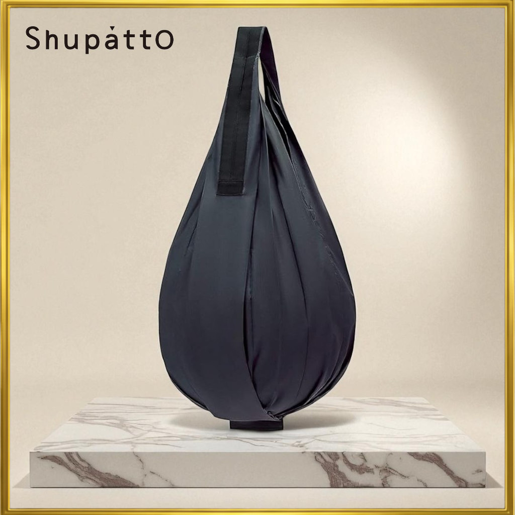 Marna Shupatto Compact Bag Drop (Black) Eco Bag Shupatto Foldable (Drop Vertical Type / Durable) S46