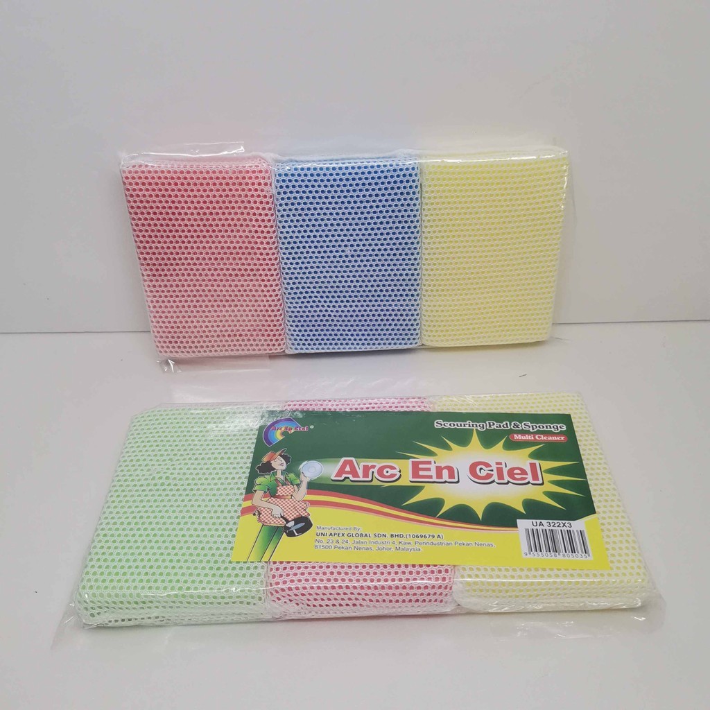 SPAN CUCI / NET SPONGE / SPAN / MADE IN 3PCS=1PACK