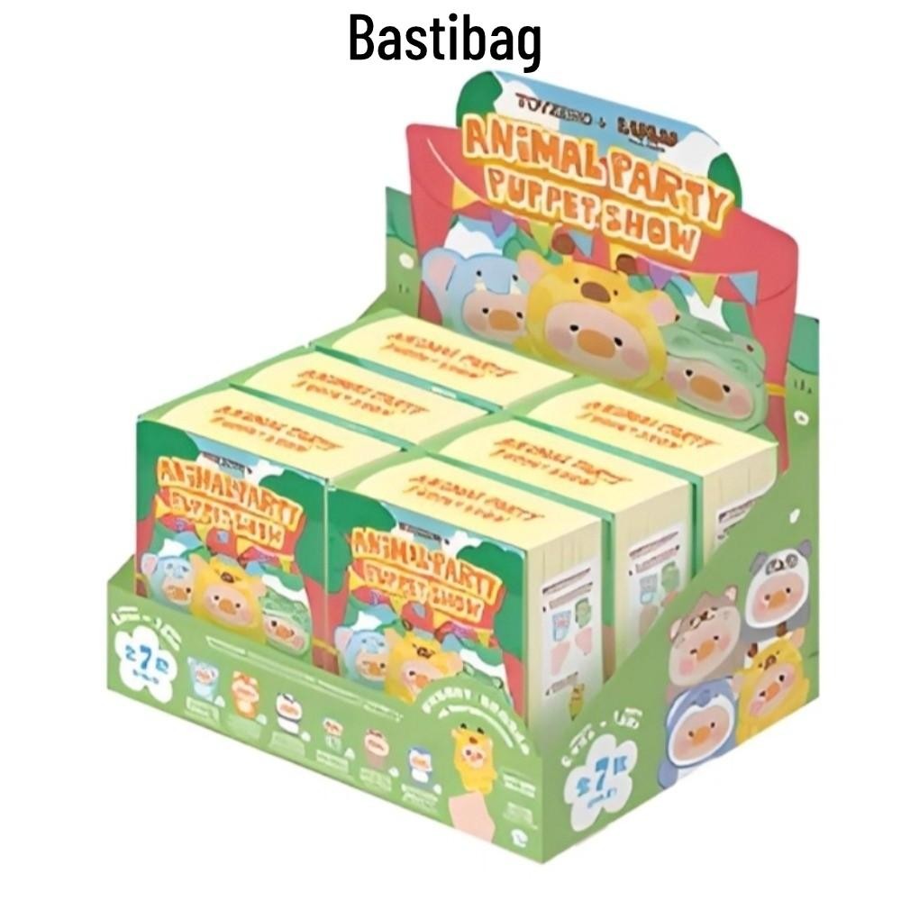 BASTIBAG Lulu Piggy Plush Box,การ์ตูนสัตว์ Party Forest Theater Lulu Piggy Finger Puppet Box, ตุ๊กตา