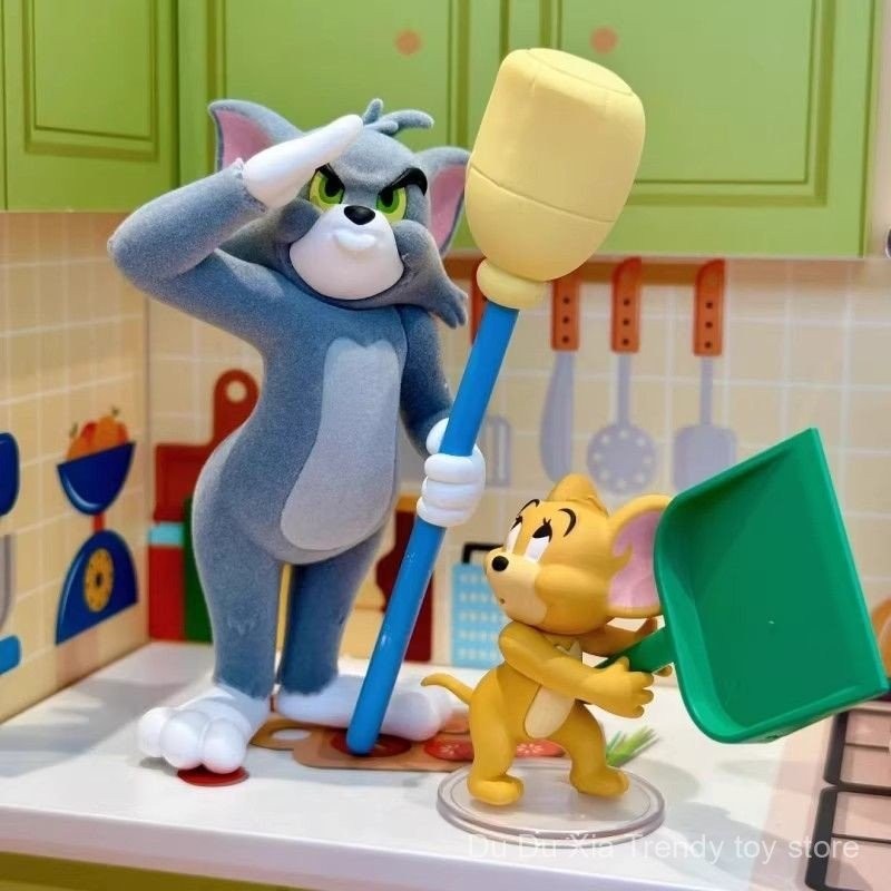Cat และ JERRY TOM และ JERRY Spiritual Status Series ตลก TOM รูปเดสก์ท็อปตกแต่งน่ารักตลก JERRY ตุ๊กตา