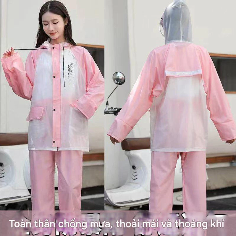 ชุดเสื้อกันฝนสตรีแขนยาวสไตล์ทันสมัยสีตัดกัน thumbnail 5