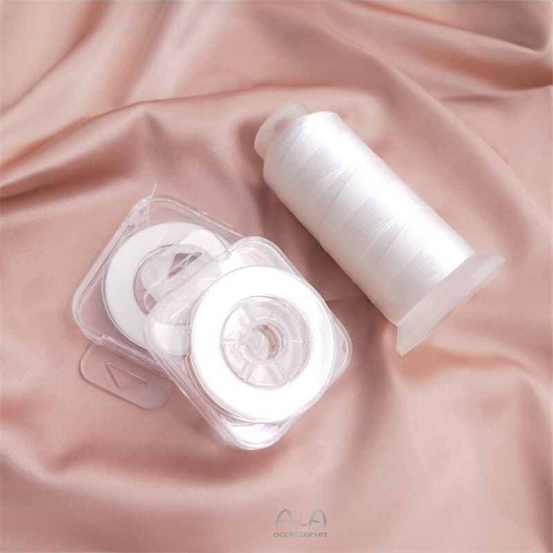 สายสร้อยคอมุกพันมือที่ทนต่อการสึกหรอ je 耐磨手工穿珠项链线饰品配件白色线珠手链绳装饰线20250815WW