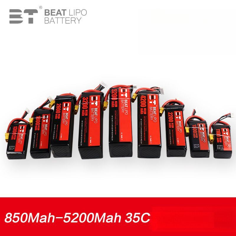 แบตเตอรี่ BT LIPO 1800mAh-5200mAh/2-6S/35C/แบตเตอรี่เครื่องบินแบบจำลอง