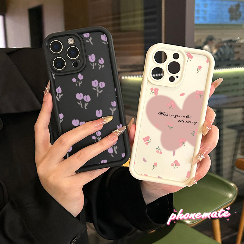 จัดส่งจากประเทศไทย ดอกไม้สีม่วงเต็มจอ for Realme C11 2021 C20 C21Y C25Y C25 C12 C25s 7i C17 C65