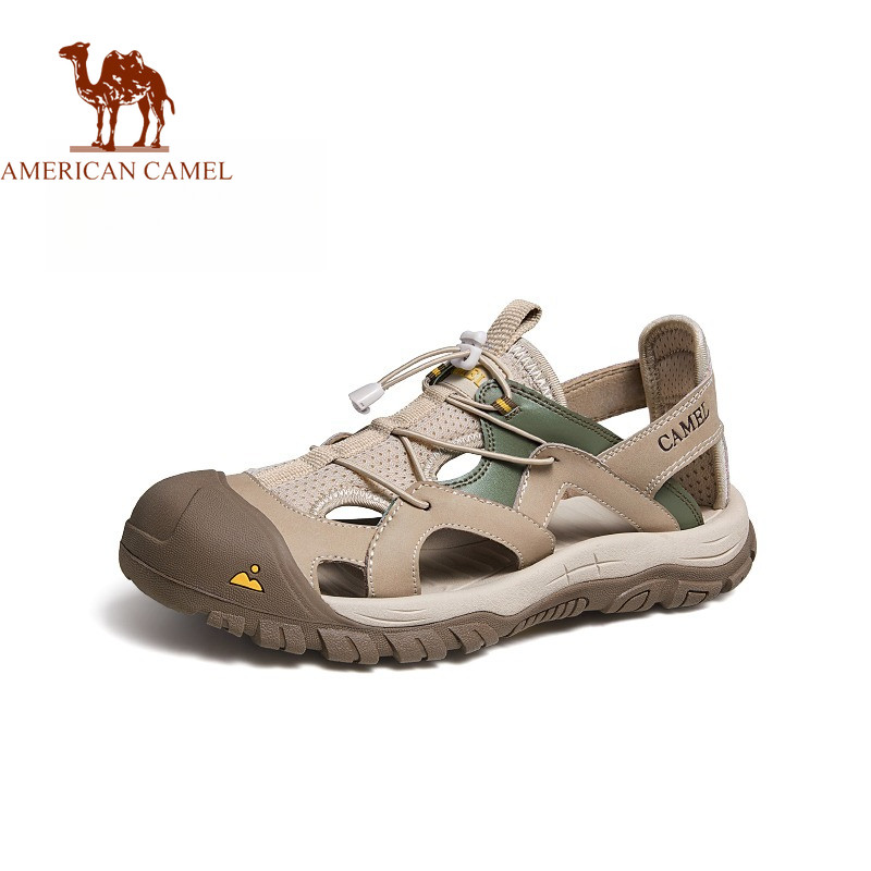 AMERICAN CAMEL รองเท้าชายหาดกลางแจ้งพื้นหนากันลื่นระบายอากาศ