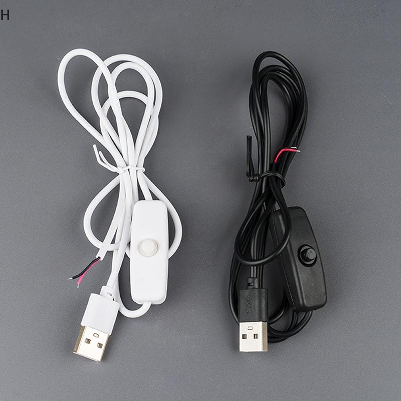 H & Z 5V สวิทช์สายไฟ 1 M/1.5 M USB ชาย 2 Core การเชื่อมต่อสาย 501 ปุ่ม ON OFF 2A สําหรับ LED Strip โ